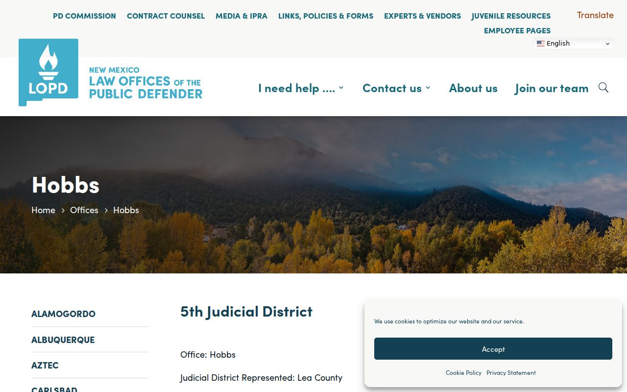 Hobbs criminal case public defender office listing